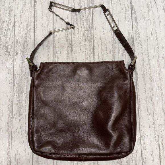 Womens Soft Brown Leather Fendi Shoulder Bag